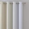 imageEstelar Textiler Beige and Grayish White Blackout Curtains ampamp Drapes for Bedroom Thermal Insulated Ombre Blackout Drapes Full Room Darkening Energy Saving Curtains for Living Room 52Wx63L 2 Panels