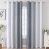 imageEstelar Textiler Grey and Greyish White Blackout Curtains ampamp Drapes for BedroomThermal Insulated Ombre Blackout DrapesFull Room Darkening Energy Saving Gray Curtains for Living Room52Wx84L2 Panels