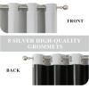 imageEstelar Textiler Khaki 100 Blackout Curtains for BedroomThermal Insulated Cold and Heat Blocking Grommet Curtains for Living Room Full Room Darkening Window Drapes with Black Liner52Wx84L2 PanelsLight Grey
