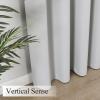imageEstelar Textiler Khaki 100 Blackout Curtains for BedroomThermal Insulated Cold and Heat Blocking Grommet Curtains for Living Room Full Room Darkening Window Drapes with Black Liner52Wx84L2 PanelsLight Grey