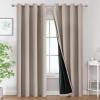 imageEstelar Textiler Khaki 100 Blackout Curtains for BedroomThermal Insulated Cold and Heat Blocking Grommet Curtains for Living Room Full Room Darkening Window Drapes with Black Liner52Wx84L2 PanelsNatural