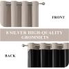 imageEstelar Textiler Khaki 100 Blackout Curtains for BedroomThermal Insulated Cold and Heat Blocking Grommet Curtains for Living Room Full Room Darkening Window Drapes with Black Liner52Wx84L2 PanelsNatural