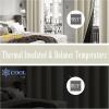 imageEstelar Textiler Khaki 100 Blackout Curtains for BedroomThermal Insulated Cold and Heat Blocking Grommet Curtains for Living Room Full Room Darkening Window Drapes with Black Liner52Wx84L2 PanelsCream