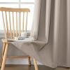 imageEstelar Textiler Khaki 100 Blackout Curtains for BedroomThermal Insulated Cold and Heat Blocking Grommet Curtains for Living Room Full Room Darkening Window Drapes with Black Liner52Wx84L2 PanelsNatural