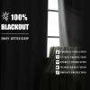 imageEstelar Textiler Khaki 100 Blackout Curtains for BedroomThermal Insulated Cold and Heat Blocking Grommet Curtains for Living Room Full Room Darkening Window Drapes with Black Liner52Wx84L2 PanelsWhite