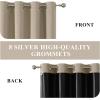 imageEstelar Textiler Khaki 100 Blackout Curtains for BedroomThermal Insulated Cold and Heat Blocking Grommet Curtains for Living Room Full Room Darkening Window Drapes with Black Liner52Wx84L2 PanelsKhaki
