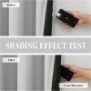 imageEstelar Textiler Khaki 100 Blackout Curtains for BedroomThermal Insulated Cold and Heat Blocking Grommet Curtains for Living Room Full Room Darkening Window Drapes with Black Liner52Wx84L2 PanelsLight Grey