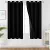 imageEstelar Textiler Khaki 100 Blackout Curtains for BedroomThermal Insulated Cold and Heat Blocking Grommet Curtains for Living Room Full Room Darkening Window Drapes with Black Liner52Wx84L2 PanelsBlack