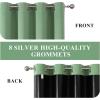 imageEstelar Textiler Khaki 100 Blackout Curtains for BedroomThermal Insulated Cold and Heat Blocking Grommet Curtains for Living Room Full Room Darkening Window Drapes with Black Liner52Wx84L2 PanelsSage Green