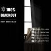 imageEstelar Textiler Khaki 100 Blackout Curtains for BedroomThermal Insulated Cold and Heat Blocking Grommet Curtains for Living Room Full Room Darkening Window Drapes with Black Liner52Wx84L2 PanelsBlack