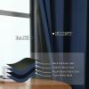 imageEstelar Textiler Khaki 100 Blackout Curtains for BedroomThermal Insulated Cold and Heat Blocking Grommet Curtains for Living Room Full Room Darkening Window Drapes with Black Liner52Wx84L2 PanelsNavy Blue
