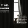 imageEstelar Textiler Khaki 100 Blackout Curtains for BedroomThermal Insulated Cold and Heat Blocking Grommet Curtains for Living Room Full Room Darkening Window Drapes with Black Liner52Wx84L2 PanelsCream