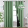 imageEstelar Textiler Khaki 100 Blackout Curtains for BedroomThermal Insulated Cold and Heat Blocking Grommet Curtains for Living Room Full Room Darkening Window Drapes with Black Liner52Wx84L2 PanelsSage Green