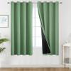 imageEstelar Textiler Khaki 100 Blackout Curtains for BedroomThermal Insulated Cold and Heat Blocking Grommet Curtains for Living Room Full Room Darkening Window Drapes with Black Liner52Wx84L2 PanelsSage Green