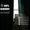 imageEstelar Textiler Khaki 100 Blackout Curtains for BedroomThermal Insulated Cold and Heat Blocking Grommet Curtains for Living Room Full Room Darkening Window Drapes with Black Liner52Wx84L2 PanelsTeal