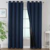 imageEstelar Textiler Khaki 100 Blackout Curtains for BedroomThermal Insulated Cold and Heat Blocking Grommet Curtains for Living Room Full Room Darkening Window Drapes with Black Liner52Wx84L2 PanelsNavy Blue