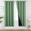 imageEstelar Textiler Khaki 100 Blackout Curtains for BedroomThermal Insulated Cold and Heat Blocking Grommet Curtains for Living Room Full Room Darkening Window Drapes with Black Liner52Wx84L2 PanelsSage Green