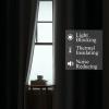 imageEstelar Textiler Navy Blue and Grayish White Blackout Curtains for Bedroom 72 Inches Long Thermal Insulated Ombre Blackout Drapes Room Darkening Energy Saving Drapes for Living Room52Wx72L2 Panels