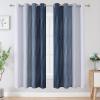 imageEstelar Textiler Navy Blue and Grayish White Blackout Curtains for Bedroom 72 Inches Long Thermal Insulated Ombre Blackout Drapes Room Darkening Energy Saving Drapes for Living Room52Wx72L2 Panels
