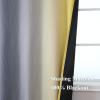 imageEstelar Textiler Ombre Grey and Yellow Blackout Curtains 72 Inch Length 2 Panels Full Light Blocking Curtains for Living RoomGrommet Thermal Insulated Gradient Drapes for Bedroom 52x72 Inch
