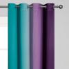 imageEstelar Textiler Ombre Purple Blackout Curtains 96 Inches Long Teal Curtains for Living Room Grommet Thermal Insulated Gradient Drapes Full Light Blocking Curtains for Bedroom52x96 Inch 2 Panels
