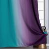 imageEstelar Textiler Ombre Purple Blackout Curtains 96 Inches Long Teal Curtains for Living Room Grommet Thermal Insulated Gradient Drapes Full Light Blocking Curtains for Bedroom52x96 Inch 2 Panels