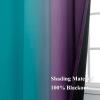imageEstelar Textiler Ombre Purple Blackout Curtains 96 Inches Long Teal Curtains for Living Room Grommet Thermal Insulated Gradient Drapes Full Light Blocking Curtains for Bedroom52x96 Inch 2 Panels