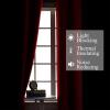 imageEstelar Textiler Ombre Red and Black Curtains 72 Inch Length 2 panels Complete Blackout Curtains for Bedroom Full Room Darkening Grommet Thermal Insulated Gradient Drapes for Living Room 52x72 Inch