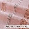 imageEstelar Textiler Sage Green Boho Farmhouse Curtains 84 Inches Long 2 Panels Soft Linen Textured Embroidered Curtains for Living Room Light Filtering Grommet Semi Sheer Drapes for Bedroom 52Wx84LPinkGrey Embroidery