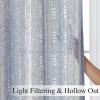 imageEstelar Textiler Sage Green Boho Farmhouse Curtains 84 Inches Long 2 Panels Soft Linen Textured Embroidered Curtains for Living Room Light Filtering Grommet Semi Sheer Drapes for Bedroom 52Wx84LBlueWhite Embroidery