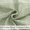 imageEstelar Textiler Sage Green Boho Farmhouse Curtains 84 Inches Long 2 Panels Soft Linen Textured Embroidered Curtains for Living Room Light Filtering Grommet Semi Sheer Drapes for Bedroom 52Wx84LSage Green
