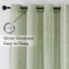 imageEstelar Textiler Sage Green Boho Farmhouse Curtains 84 Inches Long 2 Panels Soft Linen Textured Embroidered Curtains for Living Room Light Filtering Grommet Semi Sheer Drapes for Bedroom 52Wx84LSage Green