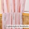 imageEstelar Textiler Sage Green Boho Farmhouse Curtains 84 Inches Long 2 Panels Soft Linen Textured Embroidered Curtains for Living Room Light Filtering Grommet Semi Sheer Drapes for Bedroom 52Wx84LPinkGrey Embroidery