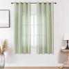 imageEstelar Textiler Sage Green Boho Farmhouse Curtains 84 Inches Long 2 Panels Soft Linen Textured Embroidered Curtains for Living Room Light Filtering Grommet Semi Sheer Drapes for Bedroom 52Wx84LSage Green