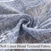 imageEstelar Textiler Sage Green Boho Farmhouse Curtains 84 Inches Long 2 Panels Soft Linen Textured Embroidered Curtains for Living Room Light Filtering Grommet Semi Sheer Drapes for Bedroom 52Wx84LBlueWhite Embroidery