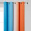 imageThermal Insulated Blue and Orange Curtains for Living Room Complete Light Blocking Ombre Blackout Curtains for Bedroom Full Room Darkening Gradient Grommet Drapes for Boy Room 52x84 Inch 2 Panels