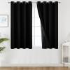 imageEstelar Textiler Khaki 100 Blackout Curtains for BedroomThermal Insulated Cold and Heat Blocking Grommet Curtains for Living Room Full Room Darkening Window Drapes with Black Liner52Wx84L2 PanelsBlack
