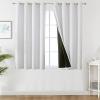 imageEstelar Textiler Khaki 100 Blackout Curtains for BedroomThermal Insulated Cold and Heat Blocking Grommet Curtains for Living Room Full Room Darkening Window Drapes with Black Liner52Wx84L2 PanelsWhite
