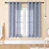 imageEstelar Textiler Sage Green Boho Farmhouse Curtains 84 Inches Long 2 Panels Soft Linen Textured Embroidered Curtains for Living Room Light Filtering Grommet Semi Sheer Drapes for Bedroom 52Wx84LBlueWhite Embroidery