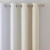 imageEstelar Textiler Beige and Greyish White Blackout Curtains for Living Room Full Room Darkening Gradient Drapes for Bedroom Thermal Insulated Ombre Grommet Curtains for Dining Room52Wx84L2 Panels