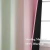 imageEstelar Textiler Sage Green and Pink Blackout Curtains 84 Inches Long for Living Room Thermal Insulated Ombre Full Light Blocking Grommet Blackout Drapes for Bedroom 52Wx84L 2 Panels