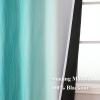 imageEstelar Textiler Teal and Grayish White Blackout Curtains for Living Room Ombre Thermal Insulated Noise Reducing Blackout Drapes for Bedroom Full Room Darkening Grommet Curtains 52Wx84L 2 Panels