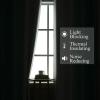 imageEstelar Textiler Teal and Grayish White Blackout Curtains for Living Room Ombre Thermal Insulated Noise Reducing Blackout Drapes for Bedroom Full Room Darkening Grommet Curtains 52Wx84L 2 Panels