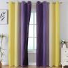 imageEstelar Textiler Yellow and Purple Ombre Blackout Curtains 84 Inch Length for Bedroom Thermal Insulated Full Light Blocking Grommet Gradient Blackout Drapes for Living Room 52Wx84L 2 Panels