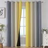 imageGrey and Yellow Blackout Curtains 84 Inch Length 2 Panels Set Blackout Curtains for Living Room Thermal Insulated Gradient Drapes Light Blocking Ombre Curtains for Boys Bedroom 52W x 84L Inches