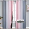 imageOmbre Pink and Gray Blackout Curtains 96 Inches Long Full Room Darkening Curtains for Bedroom Grommet Thermal Insulated Gradient Drapes Full Light Blocking Curtains 2 Panels52x96 Inch
