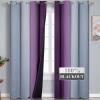 imageOmbre Purple and Gray Curtains 96 Inches Long Total Blackout Curtains for Bedroom Grommet Thermal Insulated Gradient Blackout Drapes Full Light Blocking Curtains for Kids Room 52x96 Inch 2 Panels