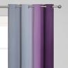 imageOmbre Purple and Gray Curtains 96 Inches Long Total Blackout Curtains for Bedroom Grommet Thermal Insulated Gradient Blackout Drapes Full Light Blocking Curtains for Kids Room 52x96 Inch 2 Panels