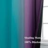 imageTeal Blackout Curtains 84 Inches Long Ombre Purple Blackout Curtains for Bedroom Grommet Thermal Insulated Gradient Drapes Full Light Blocking Curtains for Kids Room52x84 Inch 2 Panels