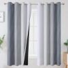 imageEstelar Textiler Grayish White and Grey Blackout Curtains for Living Room Ombre Thermal Insulated Noise Reducing Blackout Drapes for Bedroom Full Room Darkening Grommet Curtains 52Wx63L 2 Panels